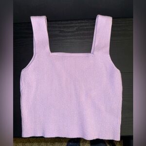 Lavender Ribbed Knit Women's Top